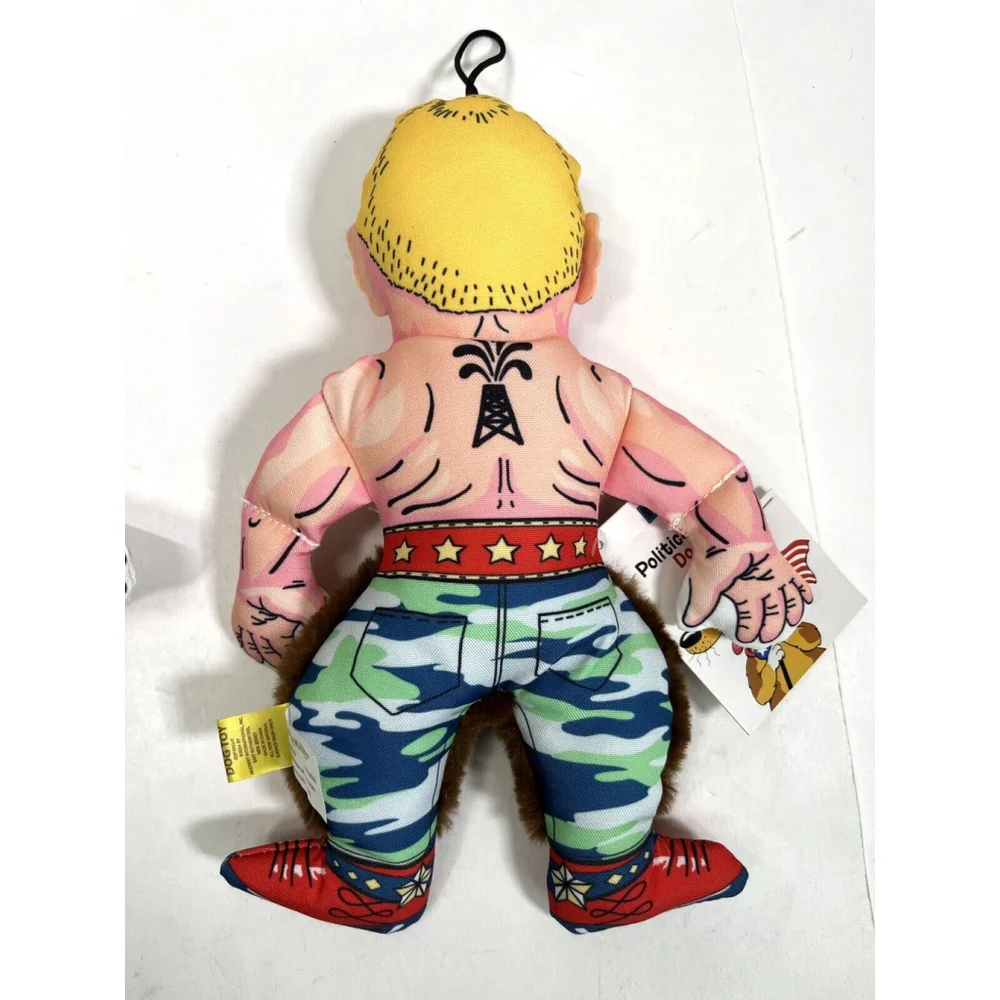 New Trump Putin Political Parody Dog‎ Toy Squeeker Fuzzu Hang Gag Gift